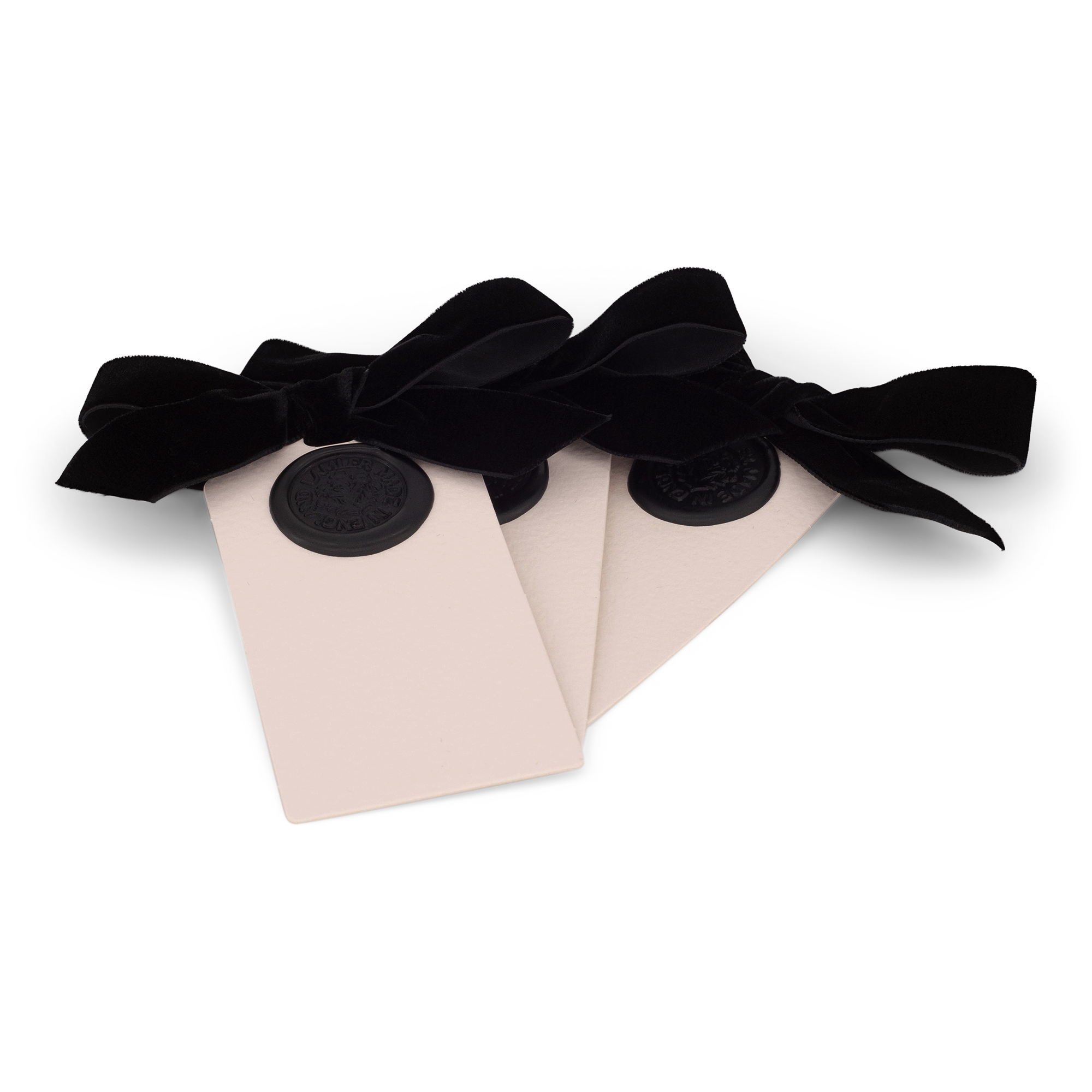 6 Waxed Card Tags | Velum & Black
