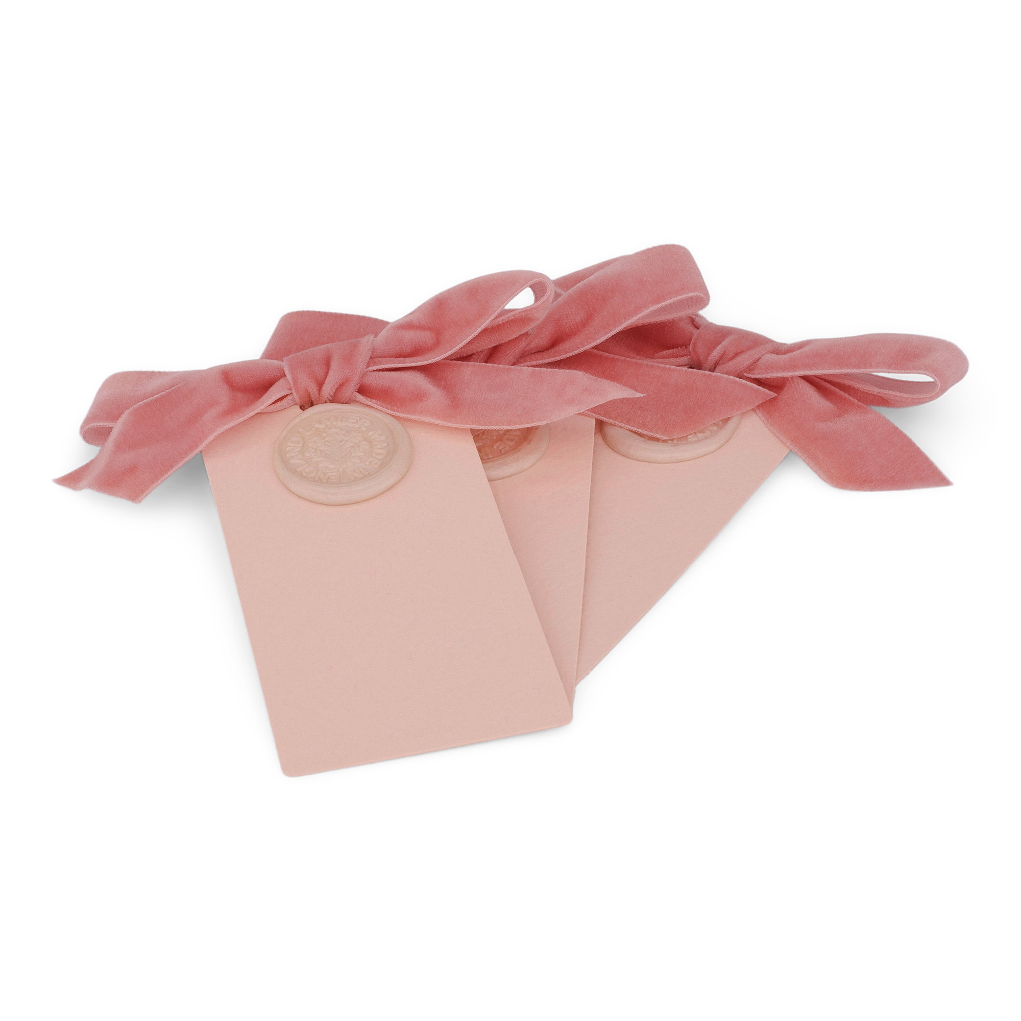 6 Waxed Card Tags | Pink