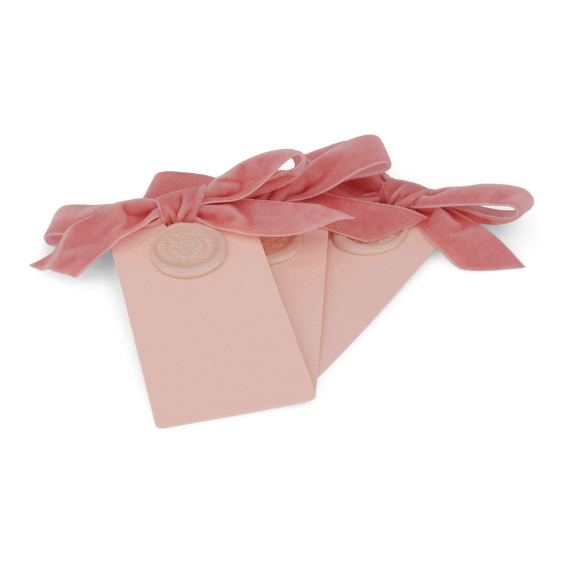 6 Waxed Card Tags | Pink