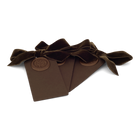 6 Waxed Card Tags | Chocolate