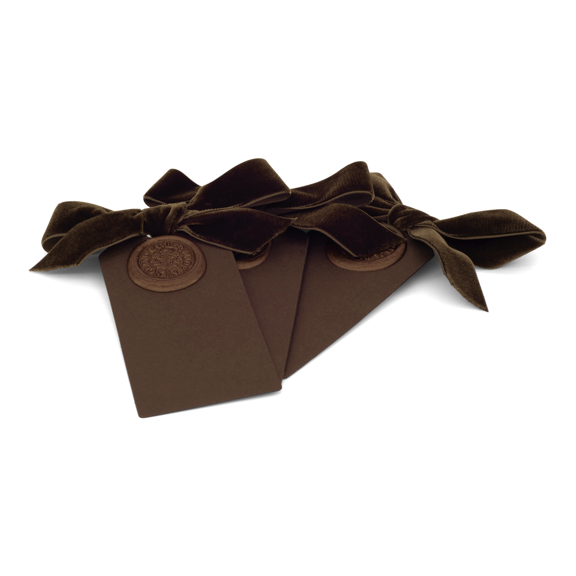 6 Waxed Card Tags | Chocolate