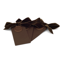 6 Waxed Card Tags | Chocolate