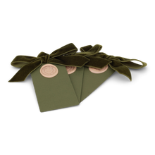 6 Waxed Card Tags | Seaweed Green