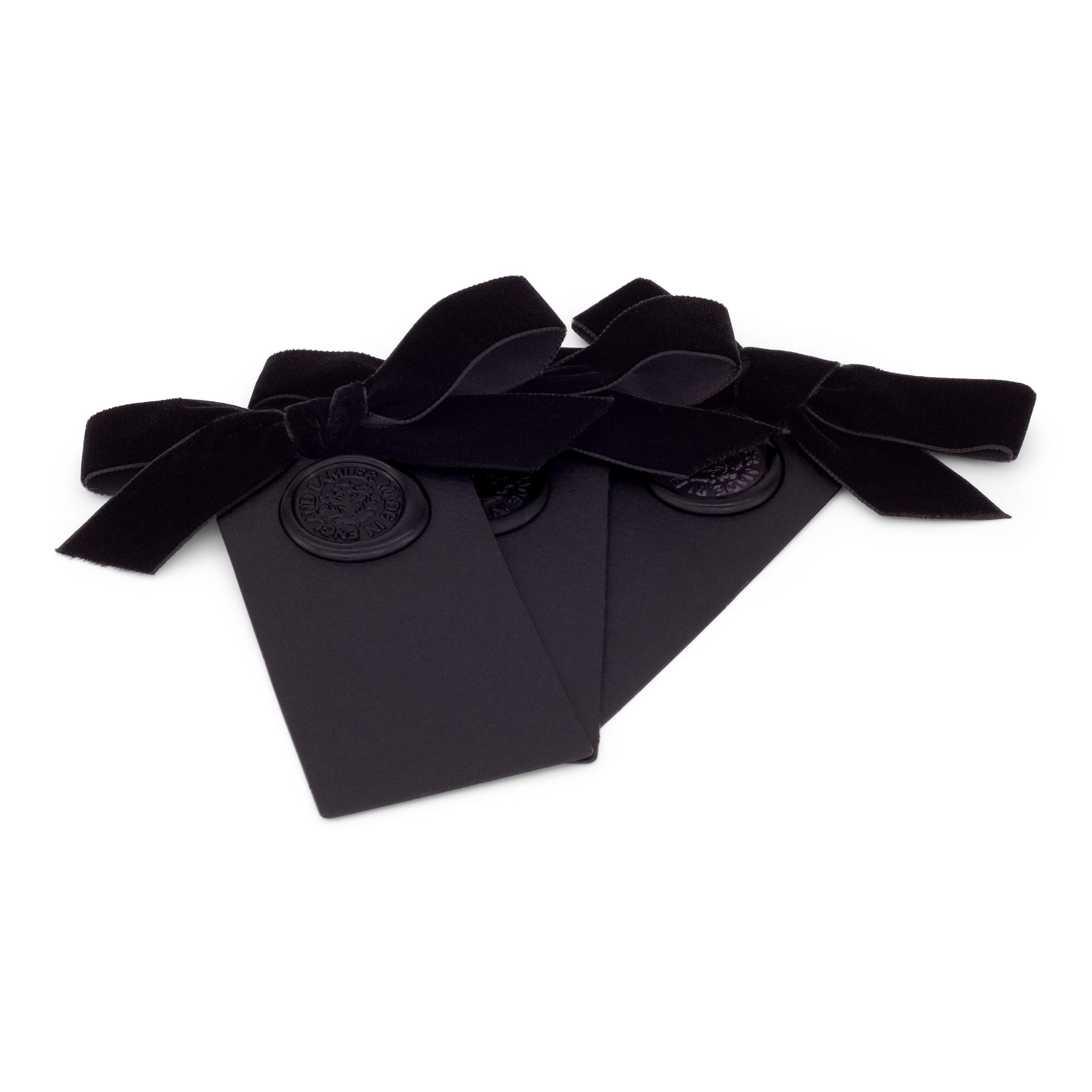 6 Waxed Card Tags | Cinder Black
