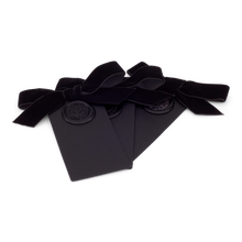 6 Waxed Card Tags | Cinder Black