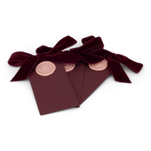 6 Waxed Card Tags | Burgundy