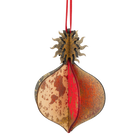 Wooden Bauble | Meringue in Red Wine/Soft Green