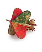 Wooden Bauble | Meringue in Red/Green