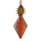 Wooden Bauble | Seed Head in Red/Soft Green