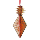 Wooden Bauble | Seed Head in Red/Green