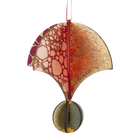 Wooden Bauble | Parachute in Burgundy/red