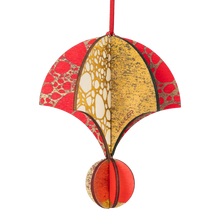 Wooden Bauble | Parachute in Red/Green