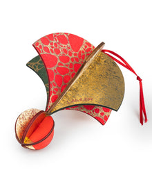 Wooden Bauble | Parachute in Red/Green