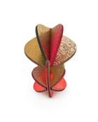 Wooden Bauble | Petal in Red/Forest Green