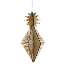 Wooden Bauble | Seed Head in Charcoal