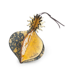 Wooden Bauble | Meringue in Charcoal