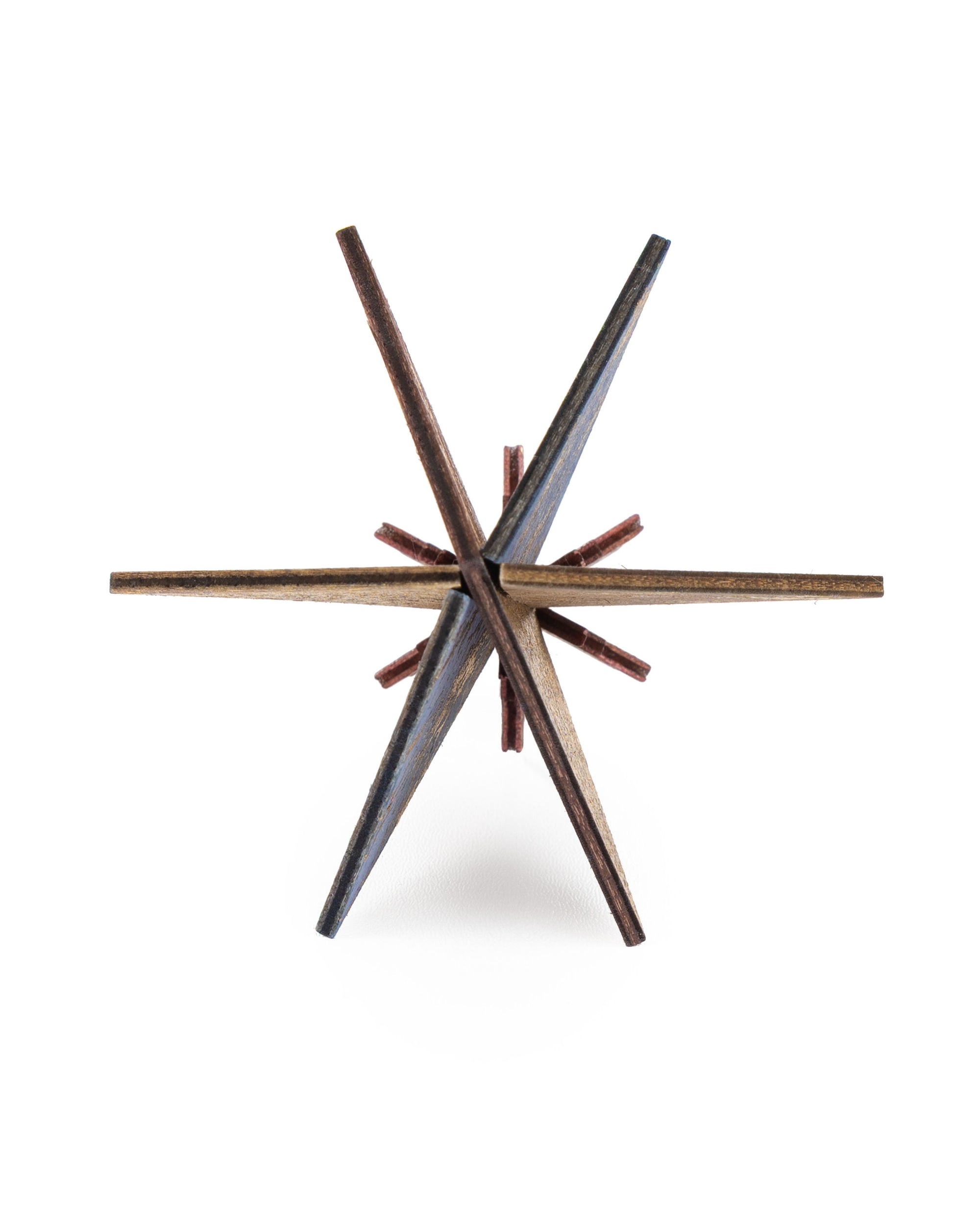 Wooden Bauble | Diamond Tile in Soft Blue/Pinks