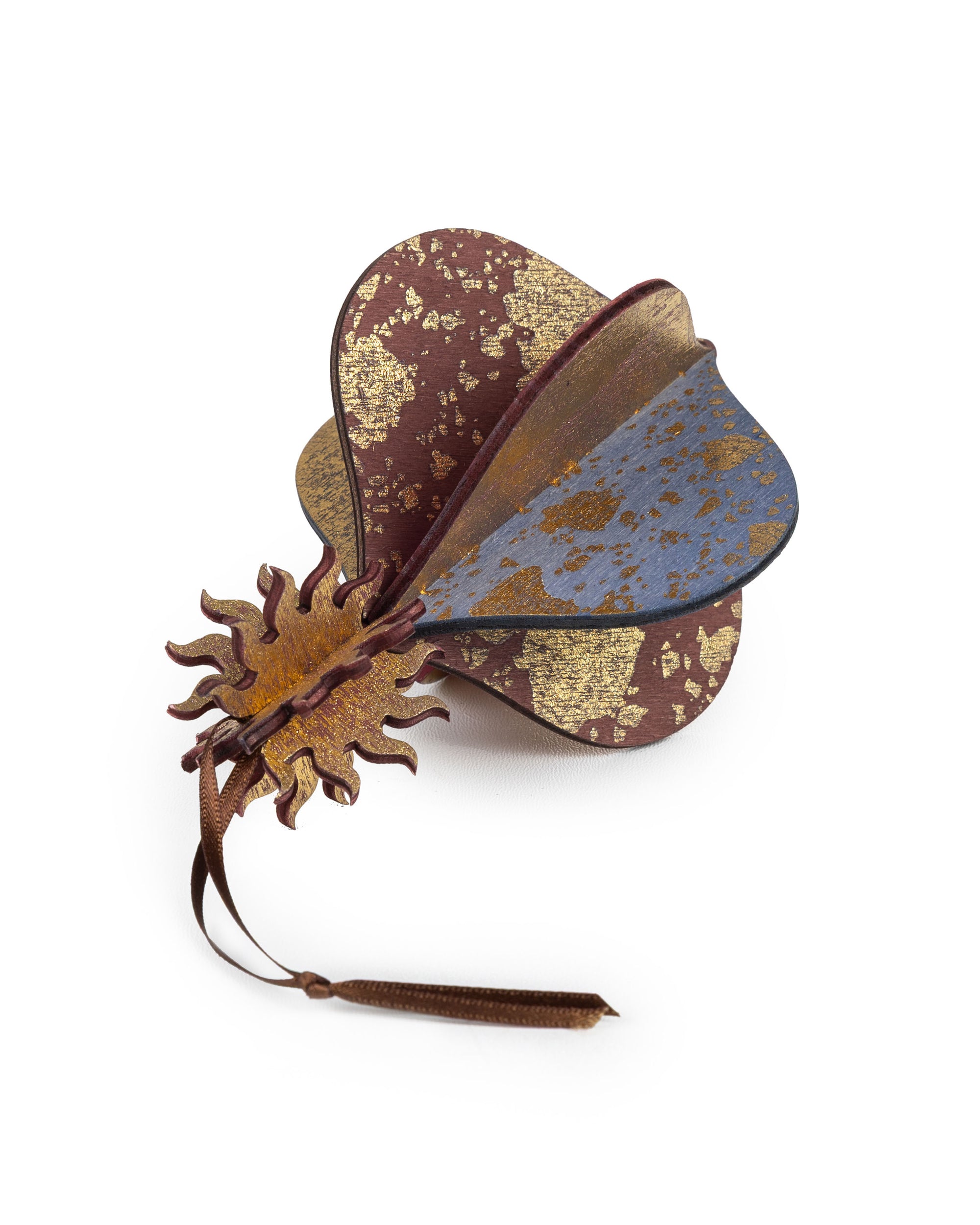 Wooden Bauble | Meringue in Soft Blue/Pinks