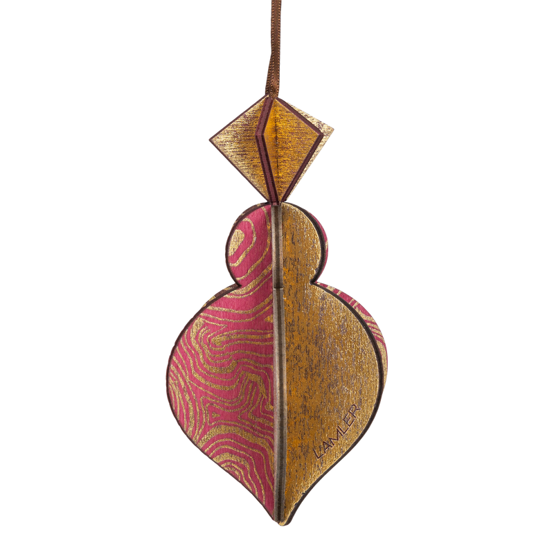 Wooden Bauble | PontyPine in Soft Pinks