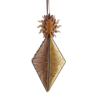 Wooden Bauble | Seed Head in Soft Blue/Brown