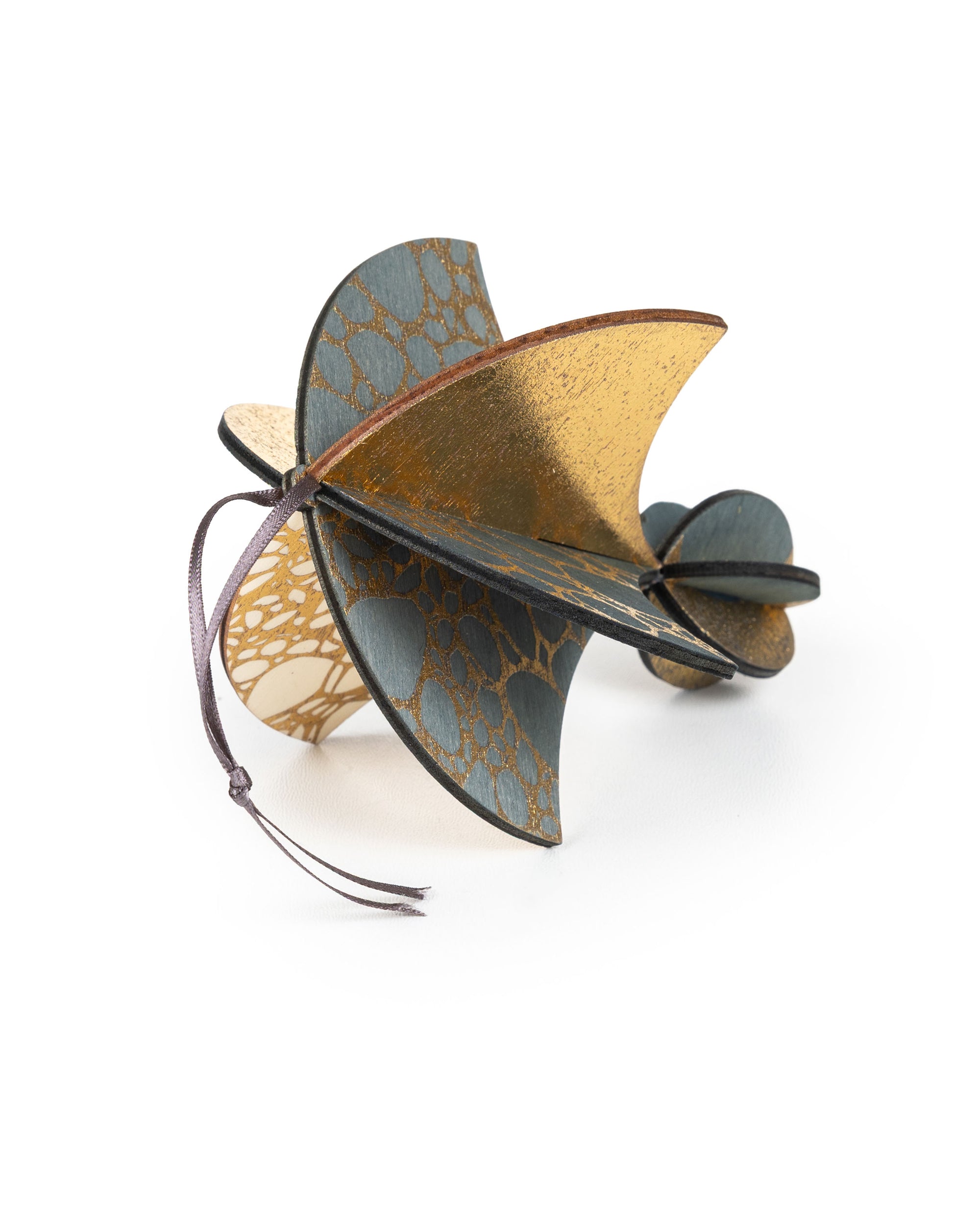 Wooden Bauble | Parachute in Charcoal/Bone