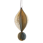 Wooden Bauble | Petal in Charcoal/Ivory