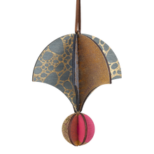 Wooden Bauble | Parachute in Soft Blue/Pinks