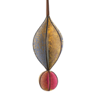 Wooden Bauble | Petal in Soft Blue/Pinks