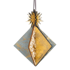 Wooden Bauble | Diamond Tile in Charcoal/Ivory