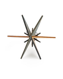 Wooden Bauble | Diamond Tile in Charcoal/Ivory