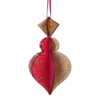 Wooden Bauble | PontyPine in Hot Pink/Orange