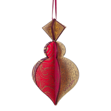 Wooden Bauble | PontyPine in Hot Pink/Orange