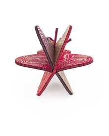 Wooden Bauble | PontyPine in Hot Pink/Orange