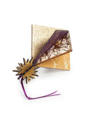 Wooden Bauble | Diamond Tile in Purple/Ochre