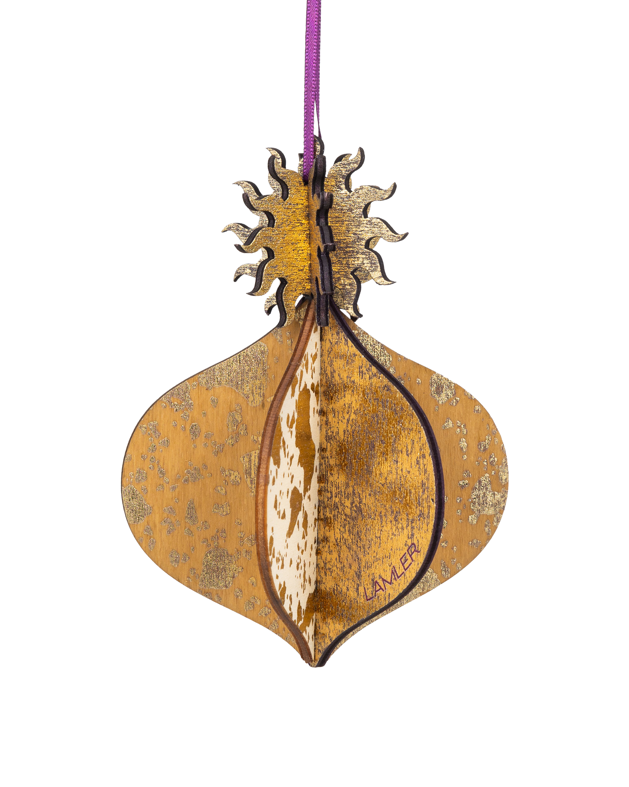 Wooden Bauble | Meringue in Purple