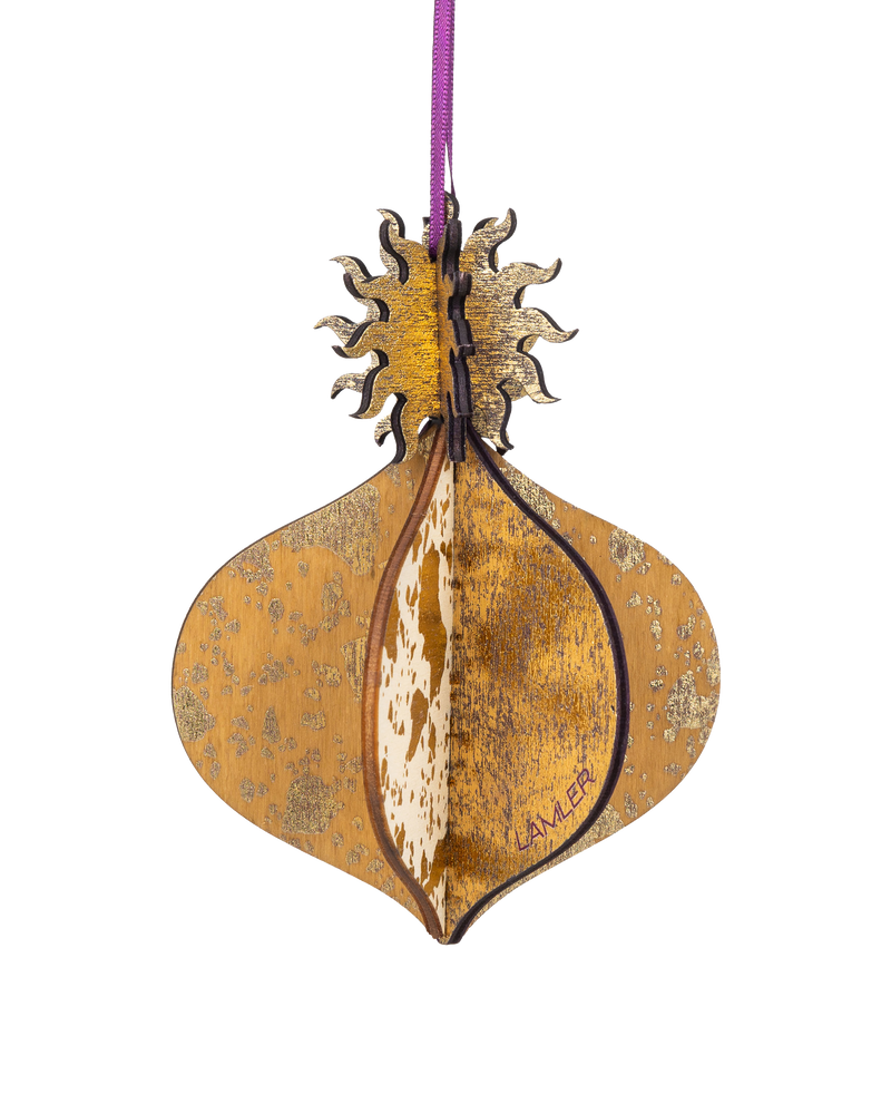 Wooden Bauble | Meringue in Purple