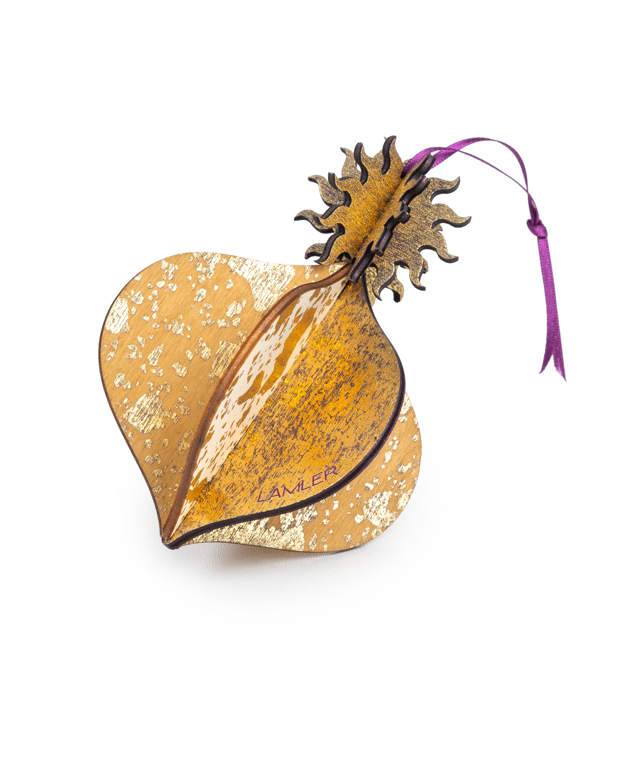 Wooden Bauble | Meringue in Purple