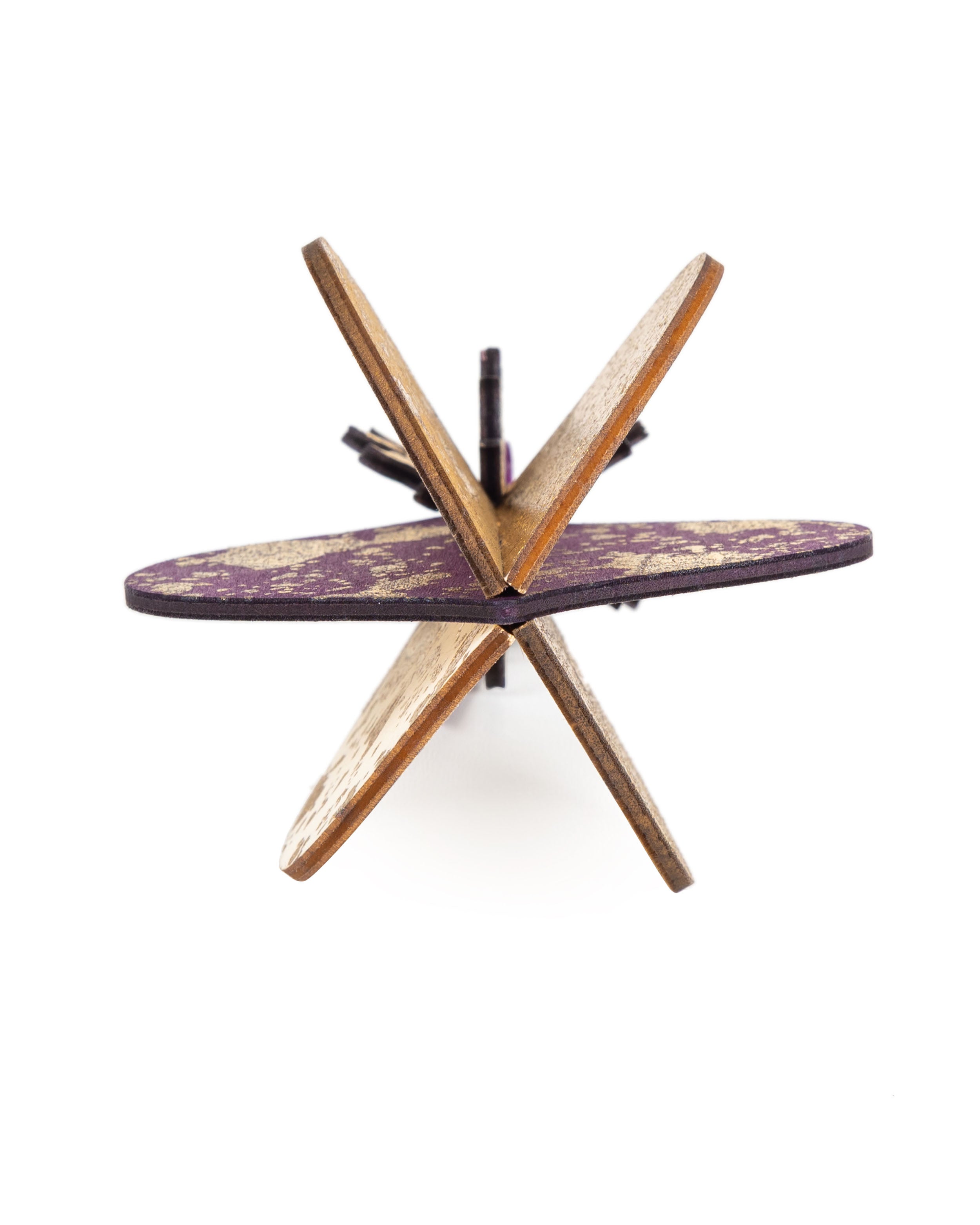 Wooden Bauble | Meringue in Purple