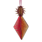 Wooden Bauble | Seed Head in Hot Pink/Purple