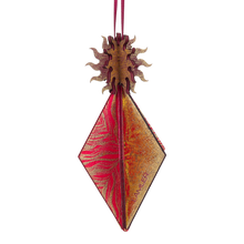 Wooden Bauble | Seed Head in Hot Pink/Purple