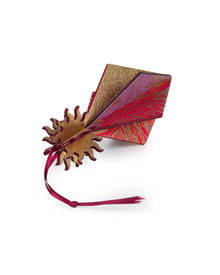 Wooden Bauble | Seed Head in Hot Pink/Purple