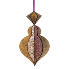 Wooden Bauble | PontyPine in Purple/Ochre