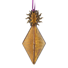 Wooden Bauble | Seed Head in Purple