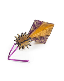 Wooden Bauble | Seed Head in Purple