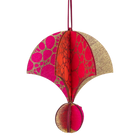 Wooden Bauble | Parachute in Hot Pink/Orange