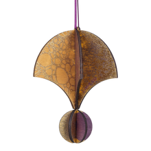 Wooden Bauble | Parachute in Purple/Ochre
