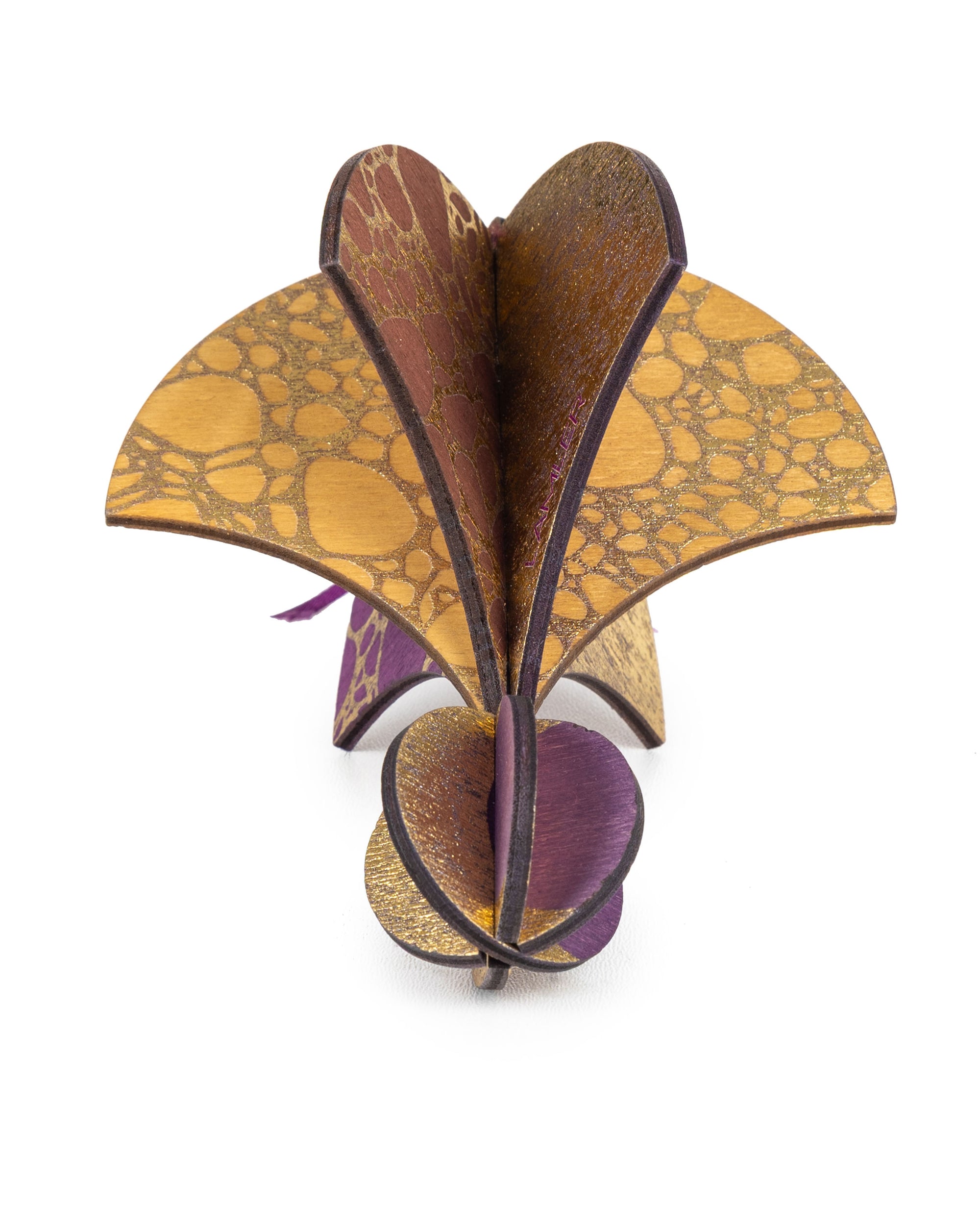 Wooden Bauble | Parachute in Purple/Ochre