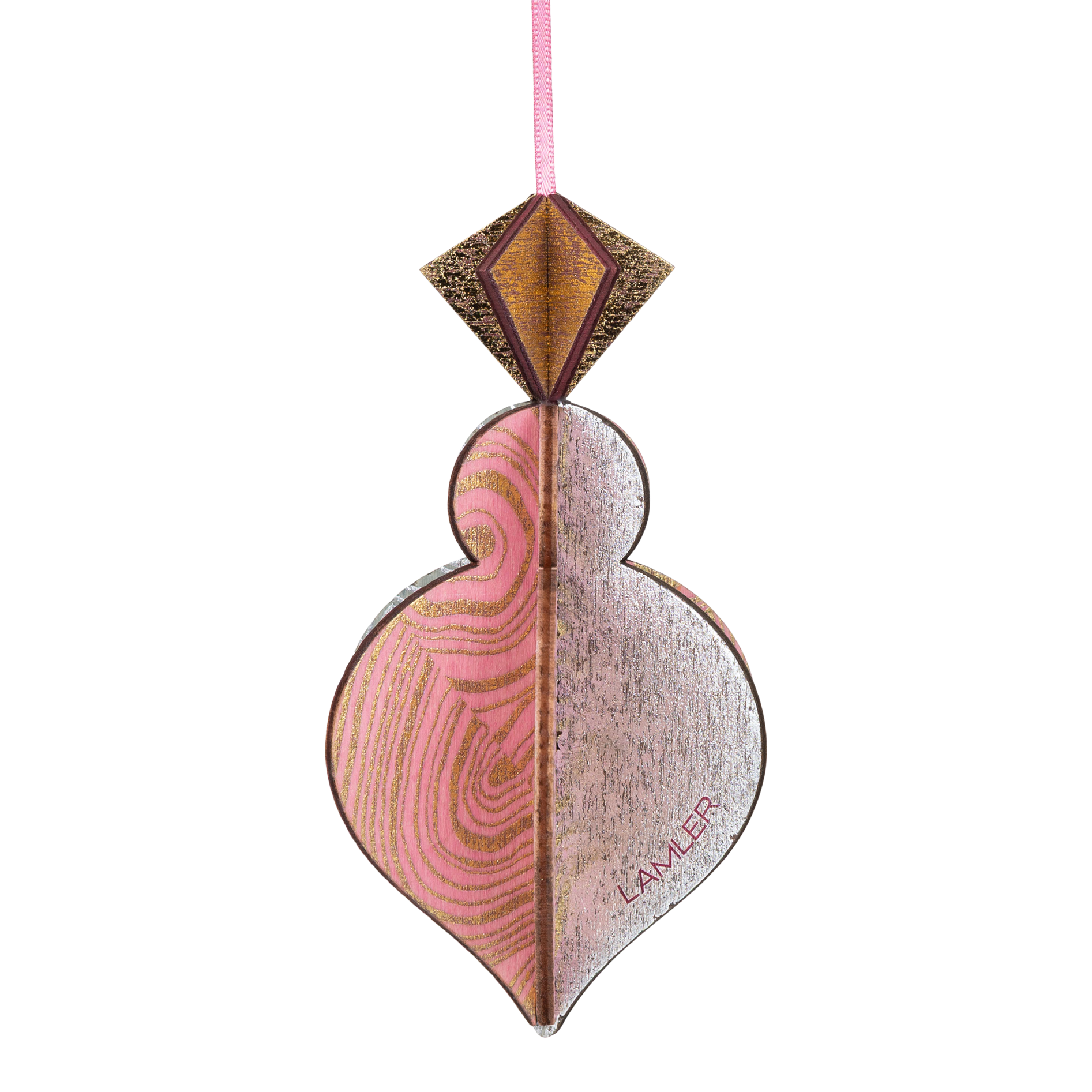 Wooden Bauble | PontyPine in Pink