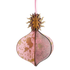 Wooden Bauble | Meringue in Pink