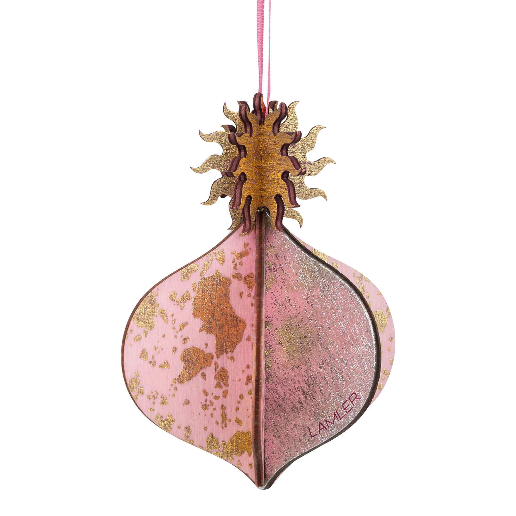 Wooden Bauble | Meringue in Pink